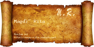 Magó Rita névjegykártya