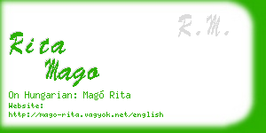 rita mago business card